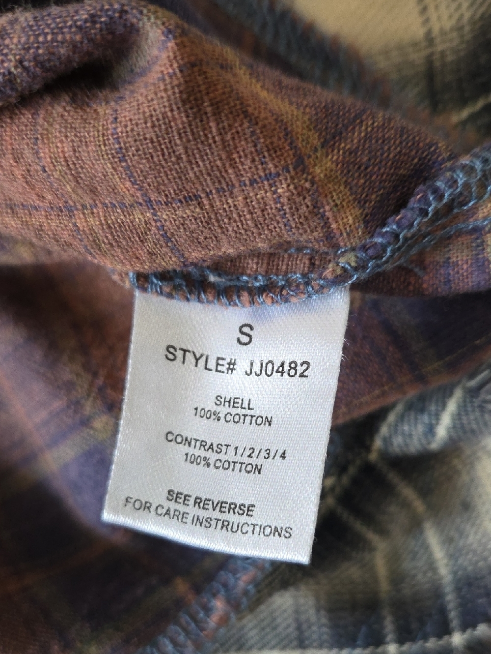 Everyday Chic Boutique Patchwork Mixed Plaid Button Up Cotton Shirt Size Small - Picture 6 of 7